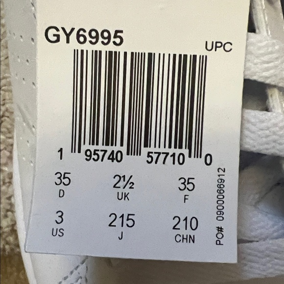 Adidas Kids White and Green Sneakers - Picture 5 of 5